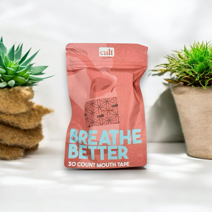 Beginner (Slit In Middle) Mouth Tape by BreatheBetter (30 Tapes Per Pack)